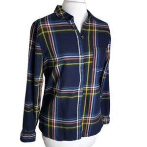 NWOT Old Navy Classic Button Front Plaid Women's Shirt Size LP